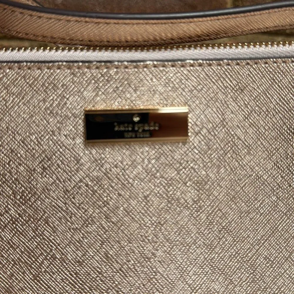 Kate Spade Kenzie Limited Edition Rose Gold Metallic Small Crossbody NEW